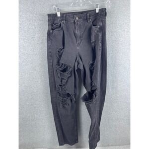 American Eagle Comfort Stretch Jeans Women's 10 Regular Gray Destroyed‎ Casual